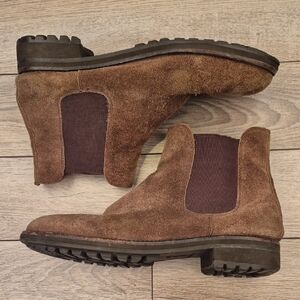 POLO RALPH LAUREN Bryson Brown Suede Leather Sz 11.5 Mens Chelsea Slip On Boots